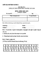 Đề kiểm tra chất lượng đầu năm môn Tiếng Việt Lớp 5 - Năm học 2015-2016 - Trường TH Phương Trung II
